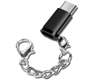 Llavero Logo personalizado OEM Micro USB V8 a USB 3,1 tipo C Adaptador convertidor