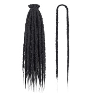 Perruque d'extension capillaire 24 pouces, texture double queue européenne, américaine, africaine, dreadlocks brûlées, feutre, crochet, double trame, densité 200%