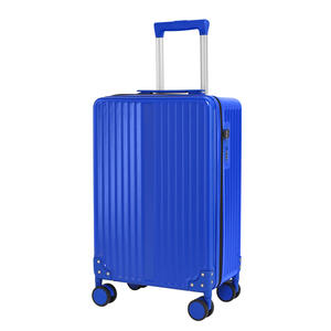 กระเป๋าเดินทางซาคี 24 นิ้วกันกระแทกพร้อมล็อคล้อหมุนได้ 360 องศาสำหรับเดินทางธุรกิจแบบไม่จำกัดเพศสีฟ้าลายทางฤดูร้อน 2024 - Product Image 3