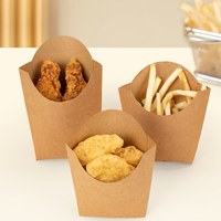Conception personnalisée Boîte écologique jetable pour frites de restaurant fast-food Boîte en carton à emporter avec logo