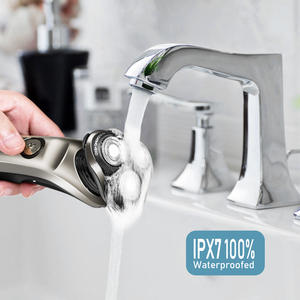 MOOSOO 8G Rasoir Électrique Humide et Sec pour Usage Domestique, <span class=keywords><strong>Tondeuse</strong></span> à <span class=keywords><strong>Barbe</strong></span>, Recharge USB avec Base de Désinfection - Product Image 5