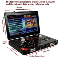 Konsol Arcade Portabel Layar HD 21 Inci Mesin Koper 26800 Game Retro Joystick Ganda untuk Peralatan Bermain di Rumah Game Center
