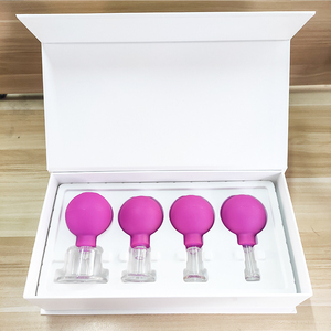 Ensemble de ventouses en silicone pour le <span class=keywords><strong>visage</strong></span>, ventouses en verre pour la thérapie par le vide, ensemble de ventouses en silicone, vente chaude 2023, marque OEM - Product Image 5