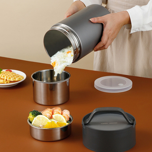 Lekfre Contenitore per <span class=keywords><strong>Pranzo</strong></span> <span class=keywords><strong>in</strong></span> Acciaio Inox dal Design Moderno, Scaldavivande Isolato e Conservatore di Freschezza per <span class=keywords><strong>Ufficio</strong></span> - Product Image 3