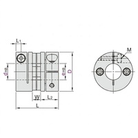 Accouplement à diaphragme flexible à couple élevé et sans jeu personnalisé ACCD, en aluminium, pour système à vis à billes