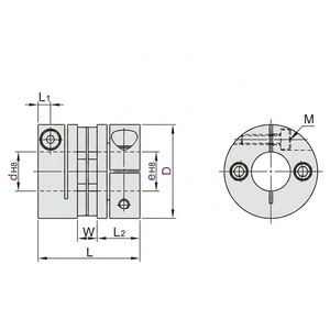 Acoplamiento de Diafragma Flexible de Alto Torque y Cero Holgura Personalizado <span class=keywords><strong>ACCD</strong></span>, Acoplador de Eje de Servomotor de Aluminio para Sistema de Husillo de Bolas - Product Image 2