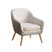 Fauteuil simple multi-usage en cuir de style nordique italien avec rembourrage en éponge pour hall d'hôtel, mobilier commercial pour usage intérieur, Foshan City