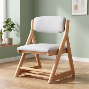 Chaise de salon moderne en bois, dossier solide, design ergonomique, style scandinave, mobilier pour la maison - Product Image 4