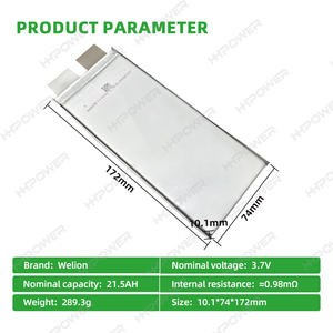 Batterie solide HHPOWER 3.7V 21.5Ah, cellule à décharge rapide 10C, haute densité énergétique 275Wh/kg, 1000 cycles, batteries pour drones FPV - Product Image 2