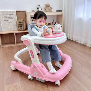 Andador Plegable para Bebés <span class=keywords><strong>con</strong></span> Luces Musicales, Juguete Educativo para Sentarse y Ponerse de Pie, Andador <span class=keywords><strong>con</strong></span> Ruedas y Asiento para Niños - Product Image 2
