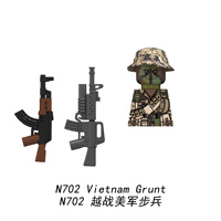Ensemble de casques et chapeaux militaires personnalisés de la guerre du Vietnam (US Grunt, infanterie vietnamienne) pour diorama et wargaming N701-N706