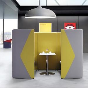 High End Privacy Fabric Modern Design Furniture High Back Office <b>Sofa</b> With table - Product Image 1