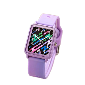 Reloj de Cuarzo Rattrapante Cuadrado de Plástico, Moderno y Personalizado, al por Mayor de Fábrica, para Hombres, Mujeres y Estudiantes, Ideal para Regalo - Product Image 1