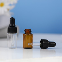 Échantillon Gratuit - Petites Fioles Vides Mini 1ml 2ml 3ml 5ml en Verre pour Cosmétiques, Parfums et Huiles Essentielles avec Compte-gouttes