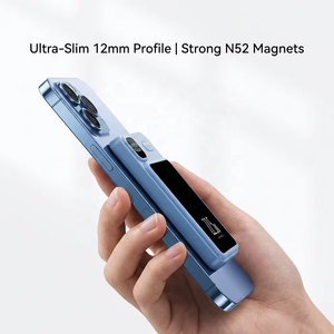 <span class=keywords><strong>Mini</strong></span> chargeur portable 22,5 W à charge rapide compatible avec les batteries 5000 mAh et 10000 mAh, affichage LED fin, chargeur sans fil magnétique - Product Image 5