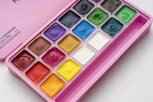 Juego de Pinturas <span class=keywords><strong>Gouache</strong></span> <span class=keywords><strong>HIMI</strong></span> de MIYA Arts, 18 Colores, en Empaque Rosa - Product Image 3