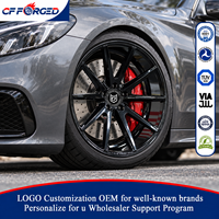 Jantes en alliage forgé monobloc de luxe 19 20 pouces noir brillant 5x112 à 5 branches pour Mercedes AMG C63 Coupé