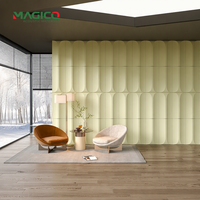 Panneau mural acoustique 3D en fibre de polyester 100 %, insonorisant, décoratif, NRC élevé, panneau acoustique 3D en PET, conception personnalisée OEM