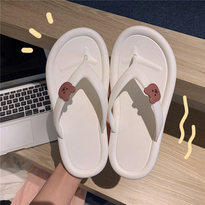 Tongs noires multi-tailles bon marché de XIXIXITIAO sandale slide animal de plage souple de dessin animé tongs pour femmes pantoufles - Product Image 2