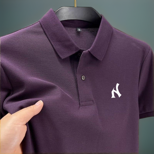 Polo homme 100 % polyester 180g, style gothique luxueux, manches courtes, vintage, uni, sur mesure, vente en gros OEM/ODM - Product Image 1