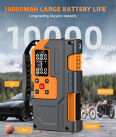 Démarreur de secours sans fil 14,8 V 10000 mAh Tout-en-un Booster de batterie de voiture avec pompe à air
