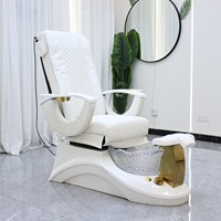Fauteuil de pédicure électrique de haute qualité Cama Spa Capilar avec bain de pieds à jets, mobilier de massage réglable pour salon de manucure