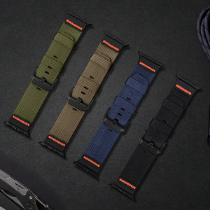 Correa de Reloj Deportiva de Nailon para <span class=keywords><strong>Apple</strong></span> <span class=keywords><strong>Watch</strong></span> Serie 10 46mm 42mm Ultra 2 49mm SE 3, Banda Deportiva Transpirable para Correr - Product Image 1