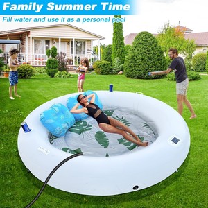 Inflatable Double Floating Bed 200x200cm With Led Lights Adult Pool Lounge Raft - Product Image 4