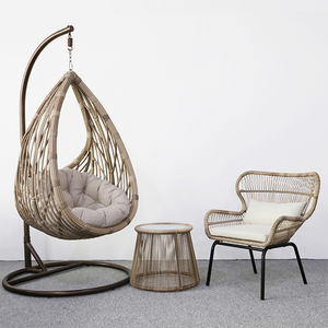 Silla Colgante de Ratán Moderna de Alta Calidad con Soporte para Uso en Exteriores, Hoteles, Parques, Patios, Salas de Estar, Construcción Metálica - Product Image 4