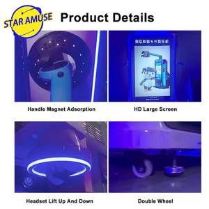 Machine de jeu <span class=keywords><strong>vidéo</strong></span> VR pour un joueur, <span class=keywords><strong>robot</strong></span> en libre-service facile, fonctionnement en intérieur, aéroport, centre commercial, sans surveillance, en fibre de verre - Product Image 6