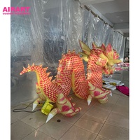 Dragon gonflable géant, double dragon chinois, pour les hommes