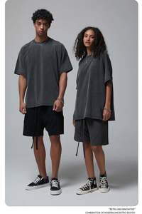 Camisetas Unisex Extra Grandes de 275 g/m², 100 % Algodón, con Logotipo Personalizado, de Alta Calidad, para Hombre, de Manga Corta, Tejido de Punto, Diseño Estampado, Venta al por Mayor - Product Image 5