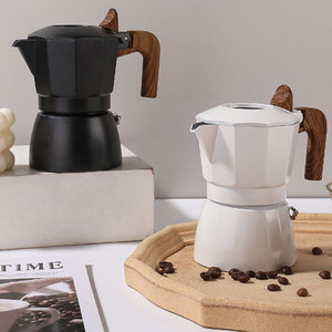 Draagbare Moka Potten Koffiezetapparaat Italiaanse Aluminium Mokka Pot Espresso <span class=keywords><strong>Maker</strong></span> Voor Thuis En Buiten Dubbele Kleppen Italiaanse Type Moka Pot - Product Image 4