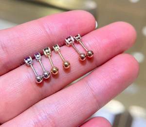 Pendientes de Oro de 18K AU750 con Zafiro, Amatista, Tsavorita y Rubí con Cierre de Rosca Xinfly - Product Image 6