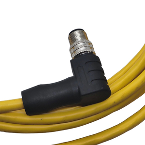 カスタマイズされた真鍮ワイヤーシーケンスM12 DコードRJ45 5m Cat7 <span class=keywords><strong>4</strong></span>*2 * 26awg IP67 PVCイエローイーサネットケーブル - Product Image 3