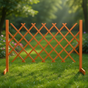 Valla de jardín de madera de abeto naranja de 47.2 x 35.4 pulgadas, resistente a la putrefacción, estilo tradicional para uso en exteriores - Product Image 2