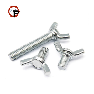 <span class=keywords><strong>Perno</strong></span> de Cabeza de Mariposa con Tuerca de Mariposa DIN318, Acero al Carbono Galvanizado en Zinc Blanco, Grado 4.8, M4 M5 M6 M8 <span class=keywords><strong>M10</strong></span> - Product Image 2