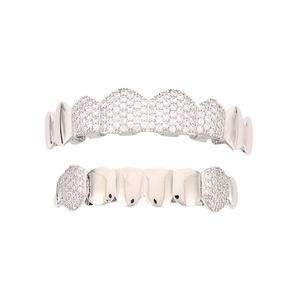 <span class=keywords><strong>Grillz</strong></span> Diamant Plaqué Or 18K Personnalisé Tendance Hip Hop Bijoux de Corps pour Dents - Product Image 2