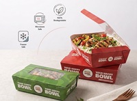 Boîte en papier pour hot-dogs coréens avec fenêtre transparente, taille personnalisée et logo, pour emballage rapide de repas à emporter