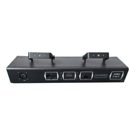 Lampu Panggung Laser LED RGB Empat Mata Kontrol DMX512, Finishing Krom Besi, 4 Kepala, Full-Color, IP33, Dapat Diredupkan, untuk Taman Hiburan, KTV, dan Tari