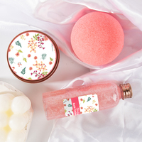 Soins de la peau Ensemble de bain de luxe 3 pièces Anniversaire Filles Rose SPA Coffret cadeau comprenant une bombe de bain parfumée Beurre corporel nourrissant et miroitant