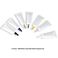 Tube souple blanc personnalisé avec logo, 5g, 10g, 20g, en forme de balle, pour sérum, huile essentielle, sous-emballage cosmétique