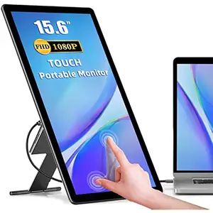 Xách tay màn hình Màn hình cảm ứng chân đế 15.6 "freestanding Cảm ứng USB C Màn hình