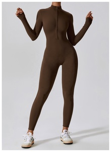 <span class=keywords><strong>Tuta</strong></span> Intera da Donna Sexy per Allenamento, <span class=keywords><strong>Leggings</strong></span> Lunghi, <span class=keywords><strong>Tuta</strong></span> da Palestra, Body Fitness, <span class=keywords><strong>Tuta</strong></span> da Yoga <span class=keywords><strong>con</strong></span> Cerniera - Product Image 2
