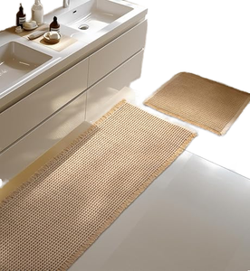 Juego de Alfombrillas de Baño SLEEPHEAD Mejorado, Tejido de Poliéster Tipo Waffle, Súper Absorbente, Antideslizante con Base de Goma, Lavable a Máquina, Ultra Suave - Product Image 1