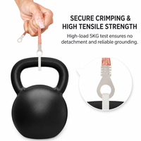Sangle de mise à la terre pour porte d'armoire électrique, sangle de liaison en cuivre tressé flexible pour connexion à la terre des chemins de câbles
