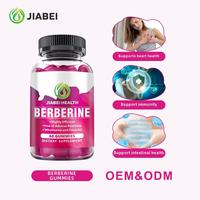 Gummies de berbérine OEM/ODM sans sucre, complément alimentaire pour l'immunité et la santé intestinale des adultes, avec cannelle de Ceylan, bonbons gélifiés pratiques