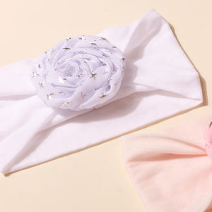 3 Stück New European American Style Niedliche Baby Blume Solid Elastic Nylon Stirnband Komfortable Kinder Haarschmuck - Product Image 4