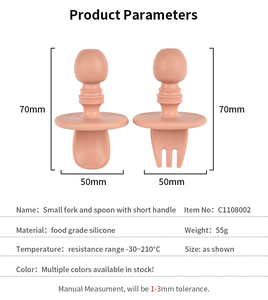ช้อนซิลิโคนสำหรับเด็ก ดีไซน์หัวกลม ปลอดสาร BPA เกรดอาหาร สำหรับการให้อาหารทารก การรับประทานอาหารของเด็ก - Product Image 2