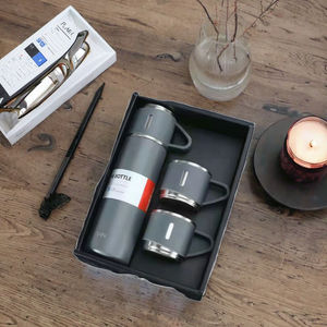 Business Gift 500ml Eco-Friendly Stainless Steel <b>Water</b> <b>Bottle</b> Temperature Display Outdoor Travel Coffee Tea Vacuum Flask 3 Lids - Product Image 3